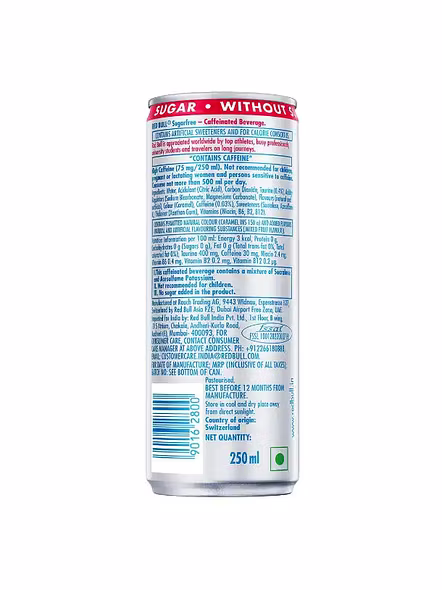 Red Bull Sugarfree Drink (250 Ml)-1