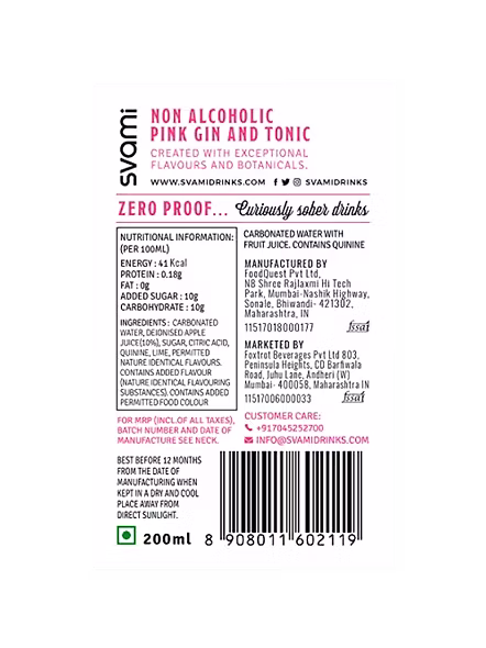 Svami Pink Gin N Tonic (200 Ml)-1