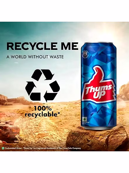 Thums Up Soft Drinks Can (300 Ml)-2
