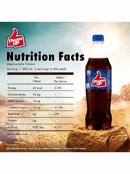 Thums Up Soft Drinks Pet Bottle (600 Ml)-2