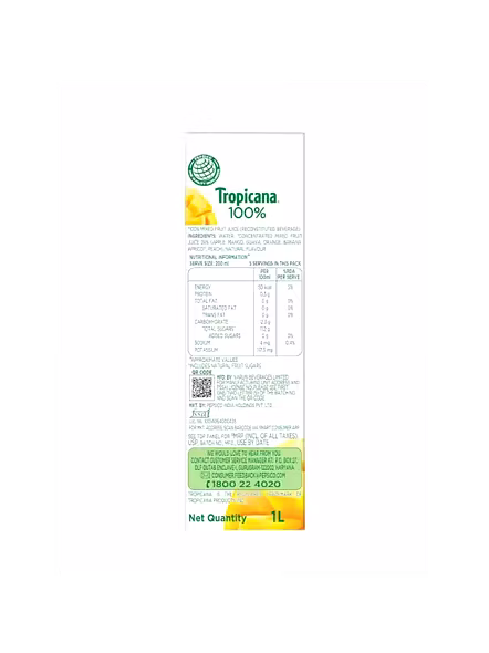 Tropicana Mixed Fruit 100% Fruit Juice (1 Lt)-1