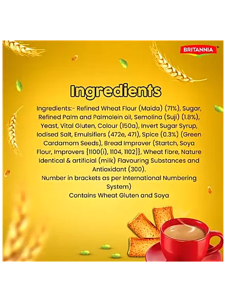 Britannia Toast Tea Premium Bake Rusk (150 G)-1