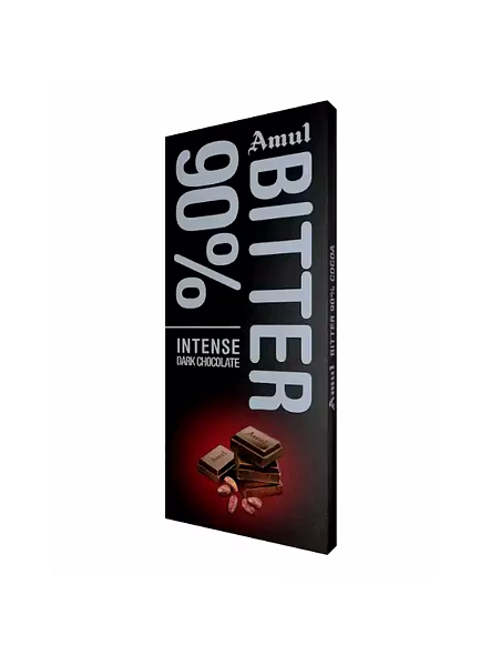 Amul Chocolate Bitter 90% Dark (150 G)-416
