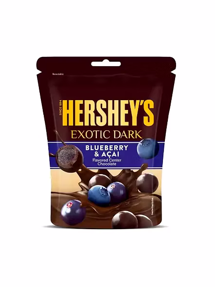Hersheys Exotic Dark Blueberry Acai Chocolate Pouch (33 G)-501