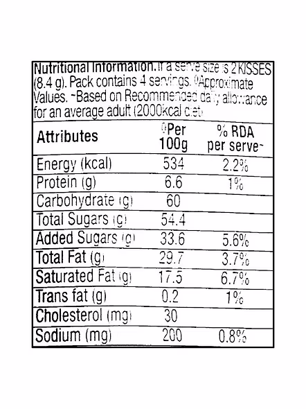 Hersheys Kisses Cookies N Cream Chocolate Pouch (33 G)-1