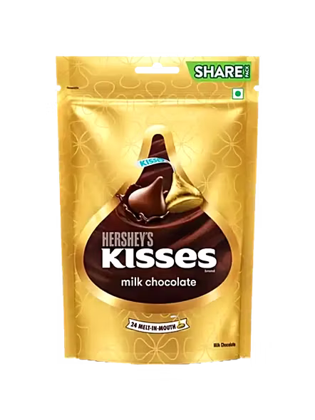 Hersheys Kisses Milk Chocolate Pouch (100 G)-506