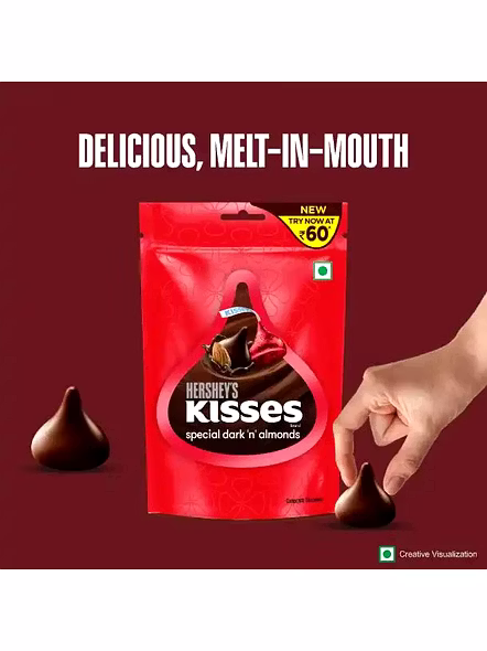 Hersheys Kisses Special Dark N Almond Chocolate Pouch (33 G)-1