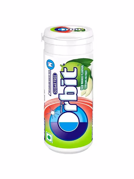 Orbiti Raw Mango Flavour Sugar Free Chewing Gum (22 G)-548