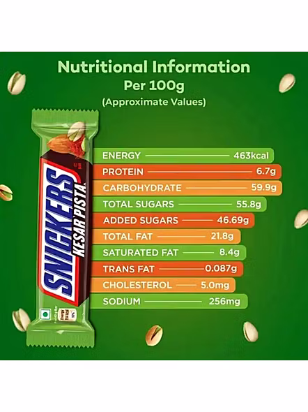 Snickers Kesar Pista Bar (42 G)-3