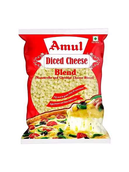 Amul Cheese Diced Cheddar Pouch (200 G)-583