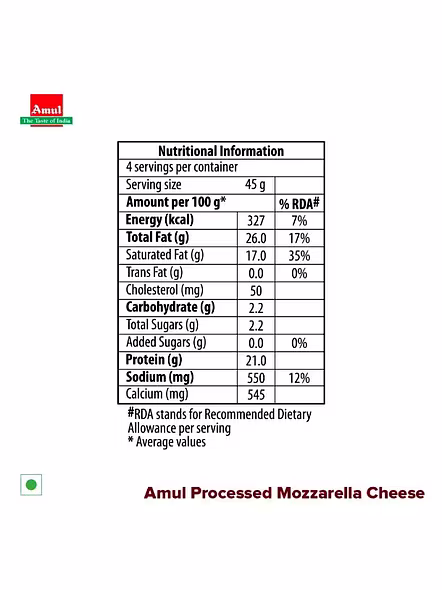 Amul Cheese Pizza Processed (200 G)-2