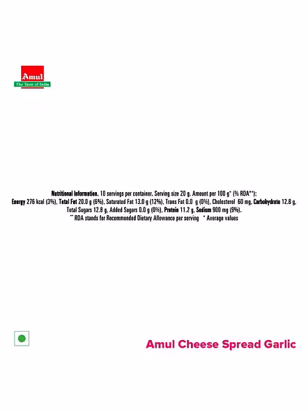 Amul Cheese Spread Garlic (200 G)-3