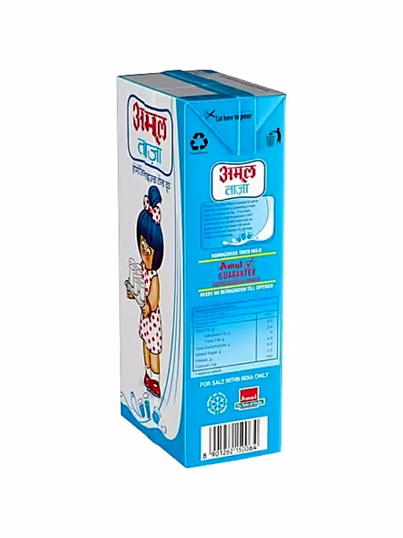 Amul Milk Taaza Double Toned Tatra Pack (1 Lt)-1