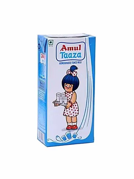 Amul Milk Taaza Double Toned Tatra Pack (200 Ml)-609