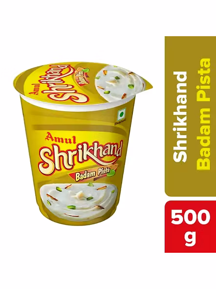Amul Shrikhand Badam/Pista (500 G)-1