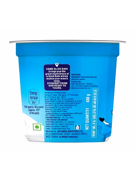 Britannia Dahi Come Alive Thick (400 G)-1