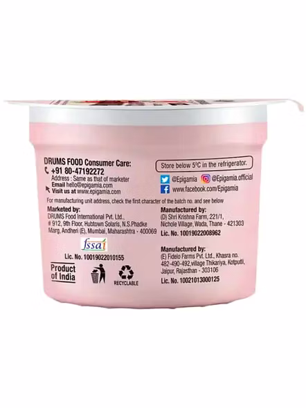 Epigamia Fruit Yogurt Strawberry (75 G)-1