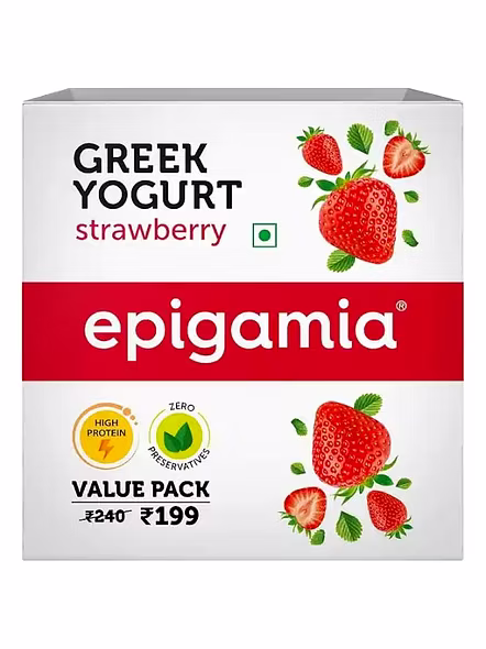 Epigamia Greek Yogurt Strawberry (85 G)-656