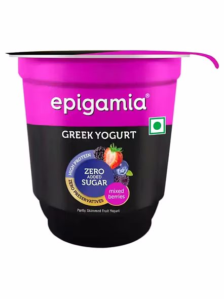 Epigamia Sugar Free Greek Yogurt Mixed Berry (110 G)-666