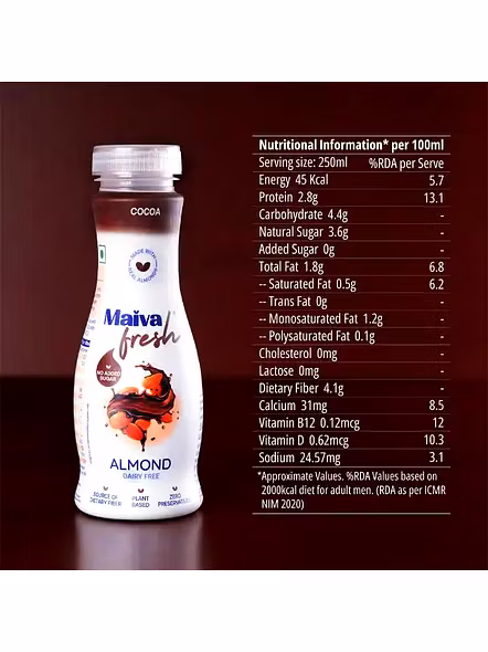 Maiva Almond Milk Cocoa (250 Ml)-2