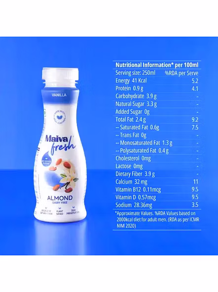 Maiva Almond Milk Vanilla (250 Ml)-1
