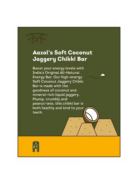 Aazol Soft Coconut Jaggery Chikki Bar (55 G)-1