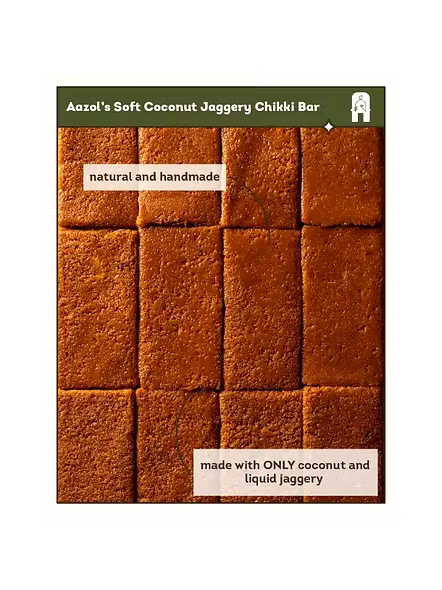 Aazol Soft Coconut Jaggery Chikki Bar (55 G)-3