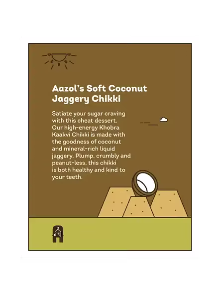 Aazol Soft Coconut Jaggery Chikki Pouch (1 Pac)-1