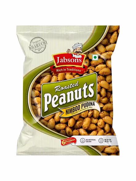 Jabson Roasted Peanut Nimboo Pudina (140 G)-1128