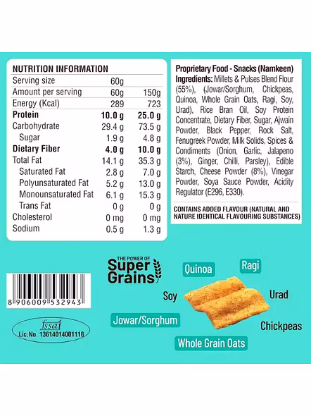 Rite Bite Max Protein Chips Cheese Jalapeno (150 G)-2
