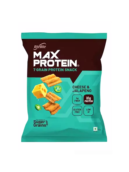 Rite Bite Max Protein Chips Cheese Jalapeno (60 G)-1358