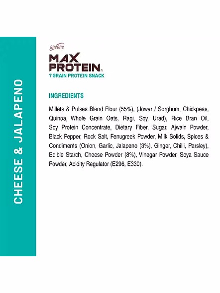 Rite Bite Max Protein Chips Cheese Jalapeno (60 G)-1