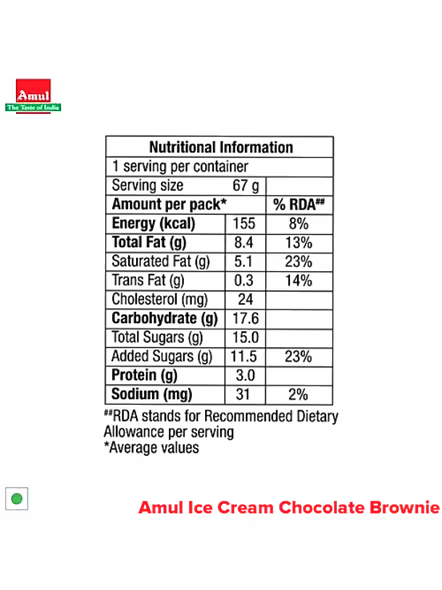 Amul Ic Cup Choco Brownie (1 Pac)-2