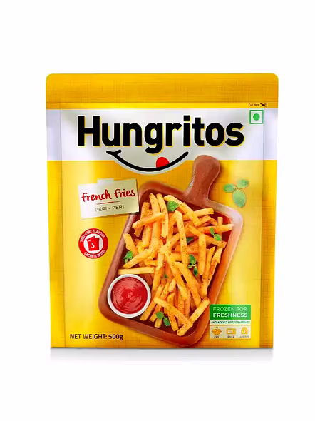 Hungritos French Fries Peri Peri Frozen (400 G)-1382