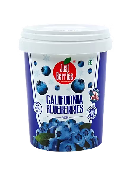 Just Berries California Blueberry Frozen (250 G)-1387