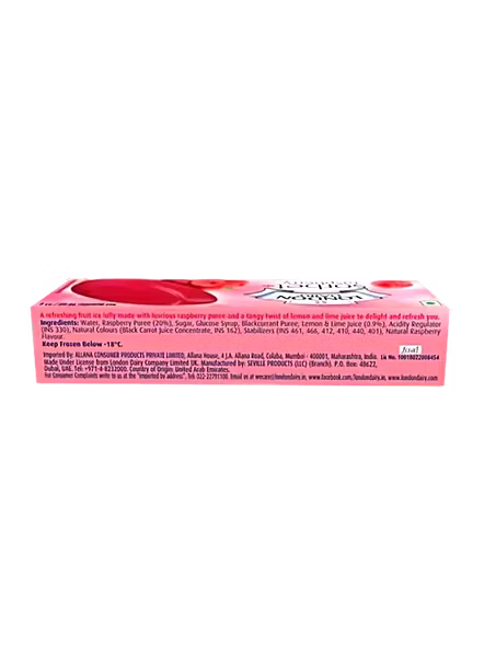 London Dairy Ice Cream Sorbet Raspberry Sticks (110 Ml)-1