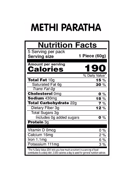 Vadilal Paratha Methi (4 Pcs)-2