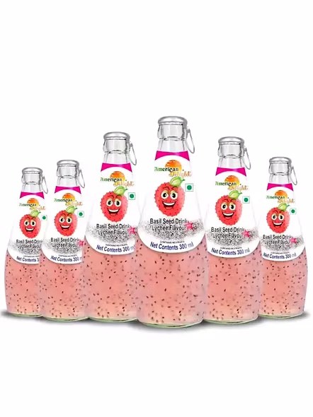 American Delite Basil Seeds Drink Lychee (300 Ml)-1447