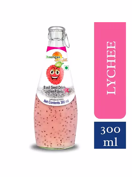 American Delite Basil Seeds Drink Lychee (300 Ml)-1