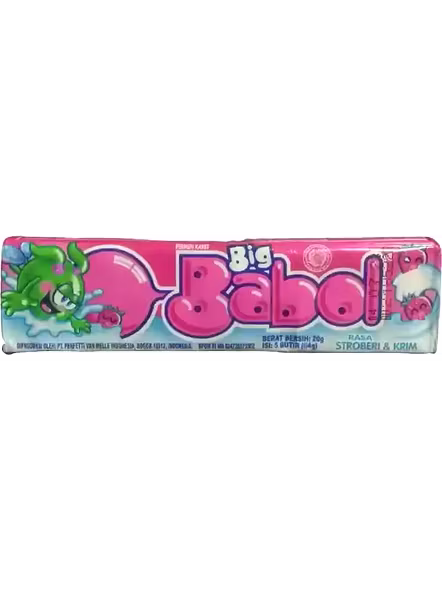 Big Babol Gum Strawberry N Krim (20 G)-1465