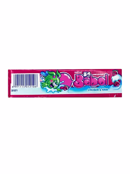 Big Babol Gum Strawberry N Krim (20 G)-1