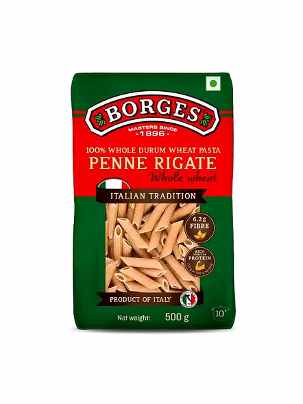 Borges Pasta Penne Rigate Whole Wheat (500 G)-1484