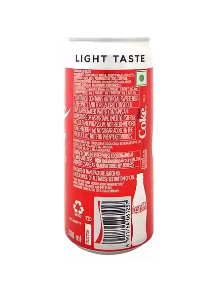 Coca Cola Light Tin (300 Ml)-1