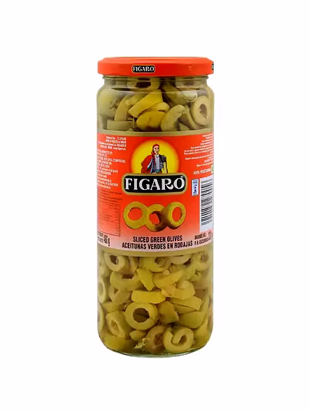 Figaro Olives Green Slice (450 G)-1586