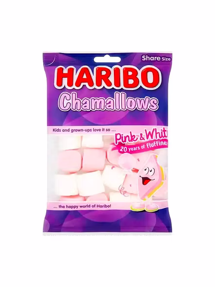 Haribo Marshmello Pink White (140 G)-1613