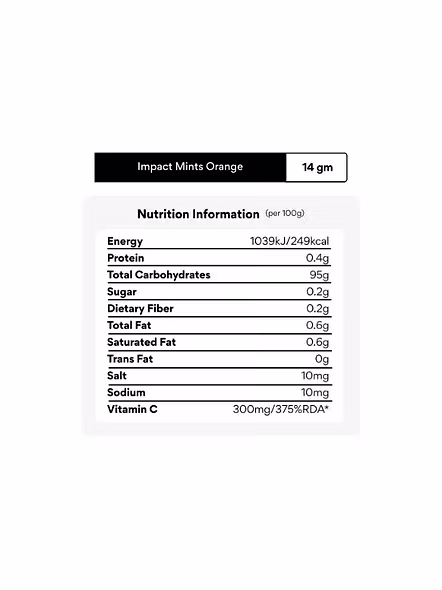 Impact Mint Orange Sugar Free (14 G)-2