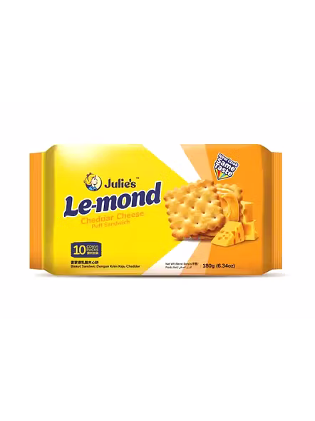 Julies Le-Mond Cheddar Cheese Sandwich Pff Biscuits (180 G)-1654
