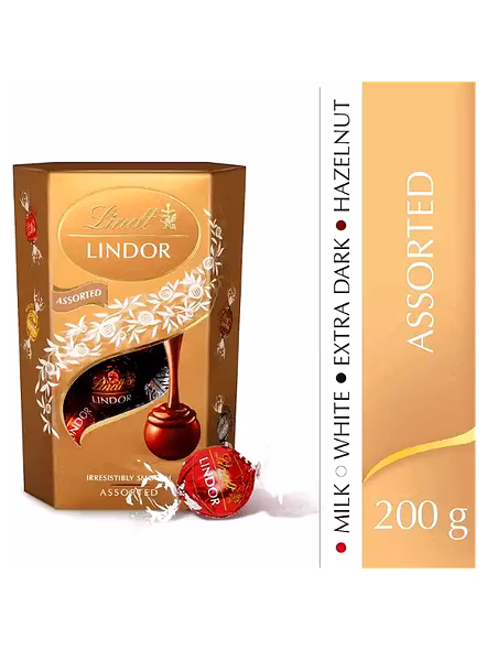 Lindt Box Lindor Assorted Chocolate Golden-Silver (200 G)-1
