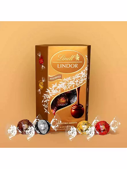 Lindt Box Lindor Assorted Chocolate Golden-Silver (200 G)-2