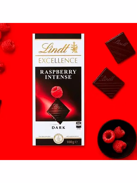 Lindt Excellence Raspberry Intense Chocolate (100 G)-1